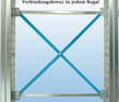 Kragarmregal einseitig - hohe Stabilität durch Verbindungskreuz
