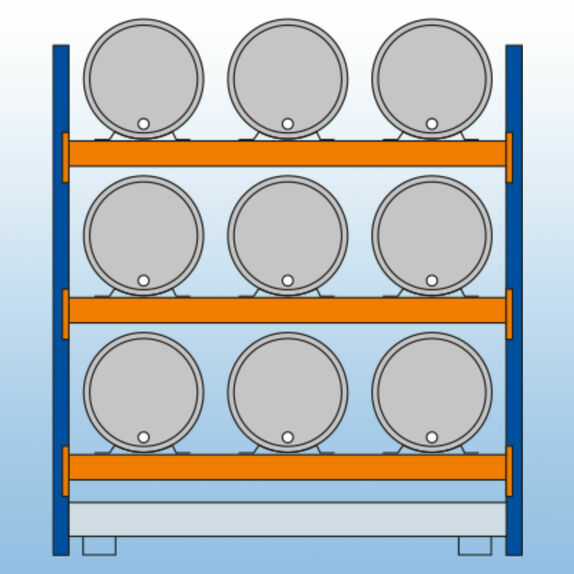 9x 200 l liegend